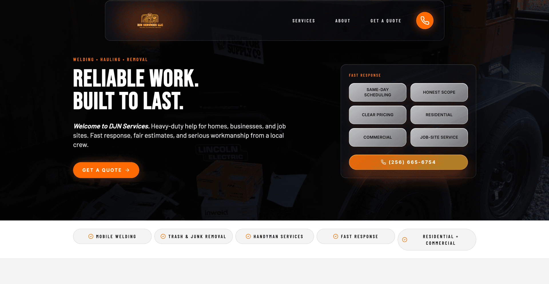 DJN Services new homepage